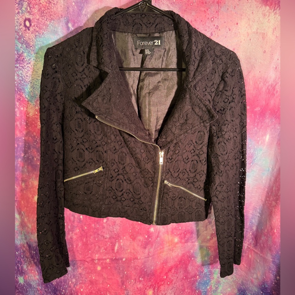 Forever 21 Black Lace Jacket